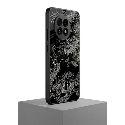 Dragons Black oneplus 13r mobile cover | shockproof glass phone case