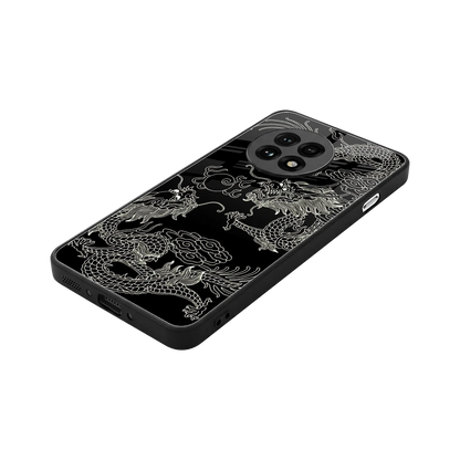 Dragons Black stylish phone case for oneplus 13r | glossy glass and slim fit