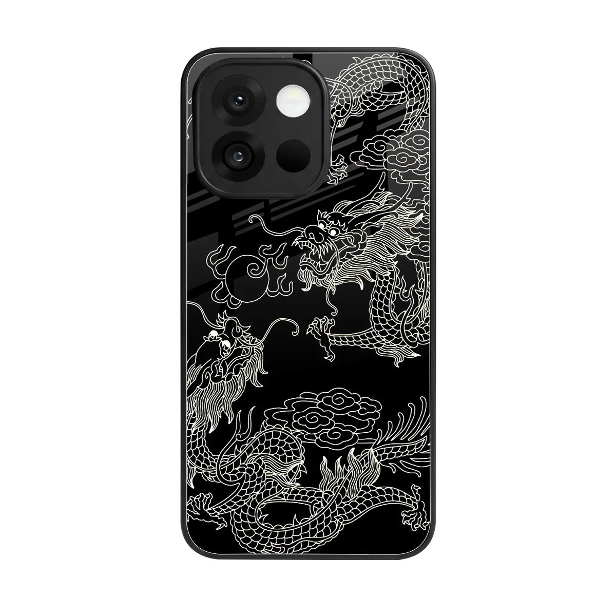 Dragons Black back phone cover | glass case for oneplus 13s