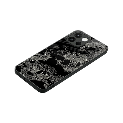 Dragons Black stylish phone case for oneplus 13s | glossy glass and slim fit