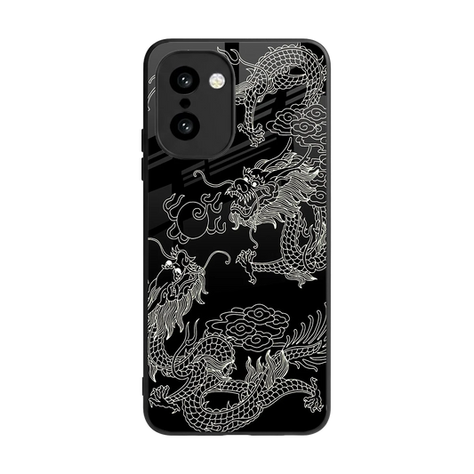 Dragons Black back phone cover | glass case for oneplus 15r
