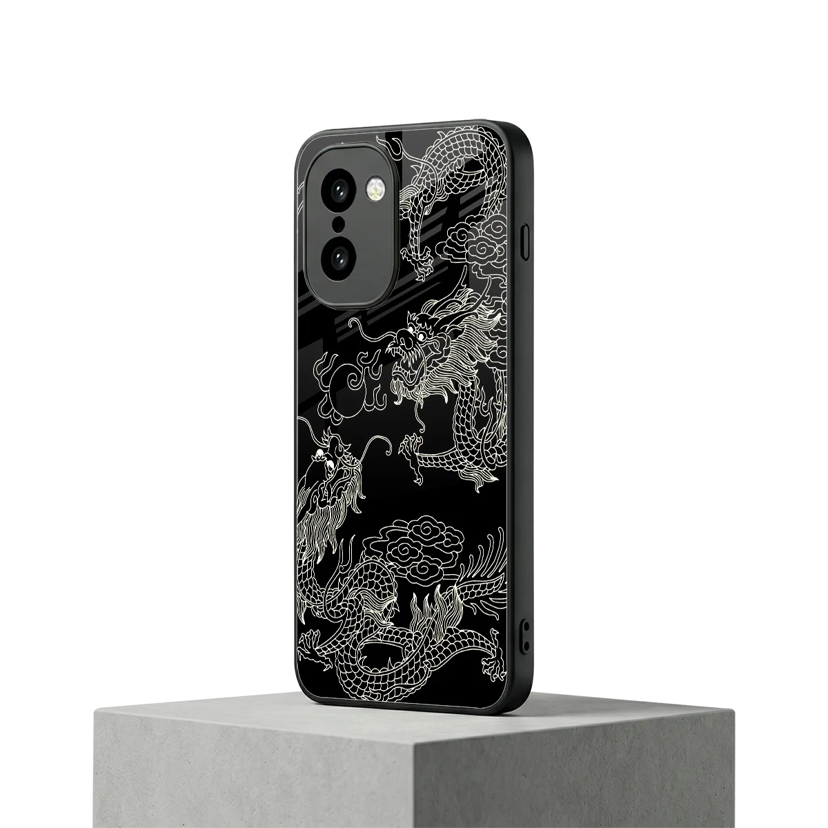 Dragons Black oneplus 15r mobile cover | shockproof glass phone case