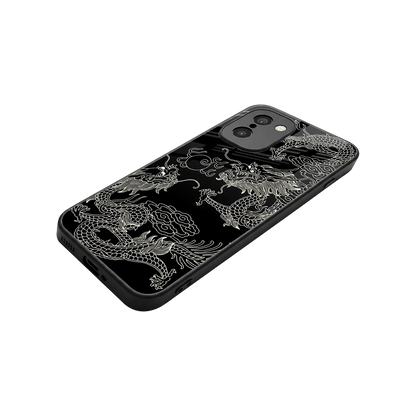 Dragons Black stylish phone case for oneplus 15r | glossy glass and slim fit