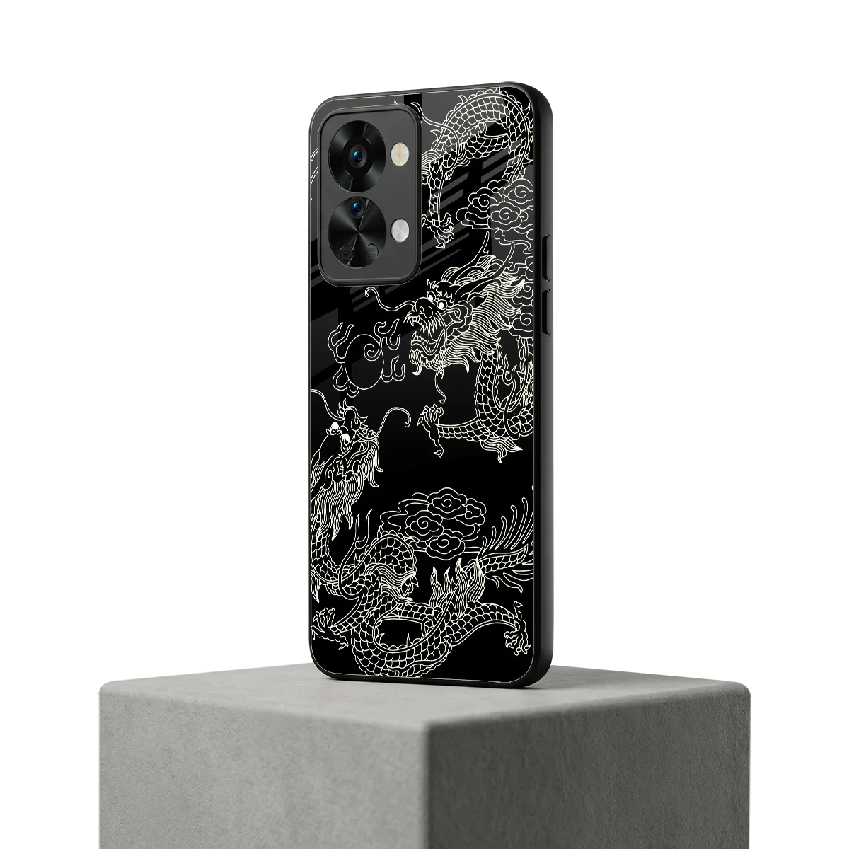 Dragons Black oneplus nord 2t mobile cover | shockproof glass phone case