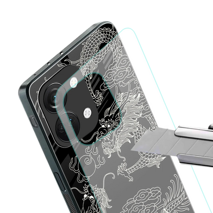 Dragons Black stylish phone case for oneplus nord 3 | glossy glass and slim fit