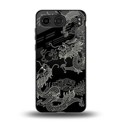 Dragons Black back phone cover | glass case for oneplus nord 4
