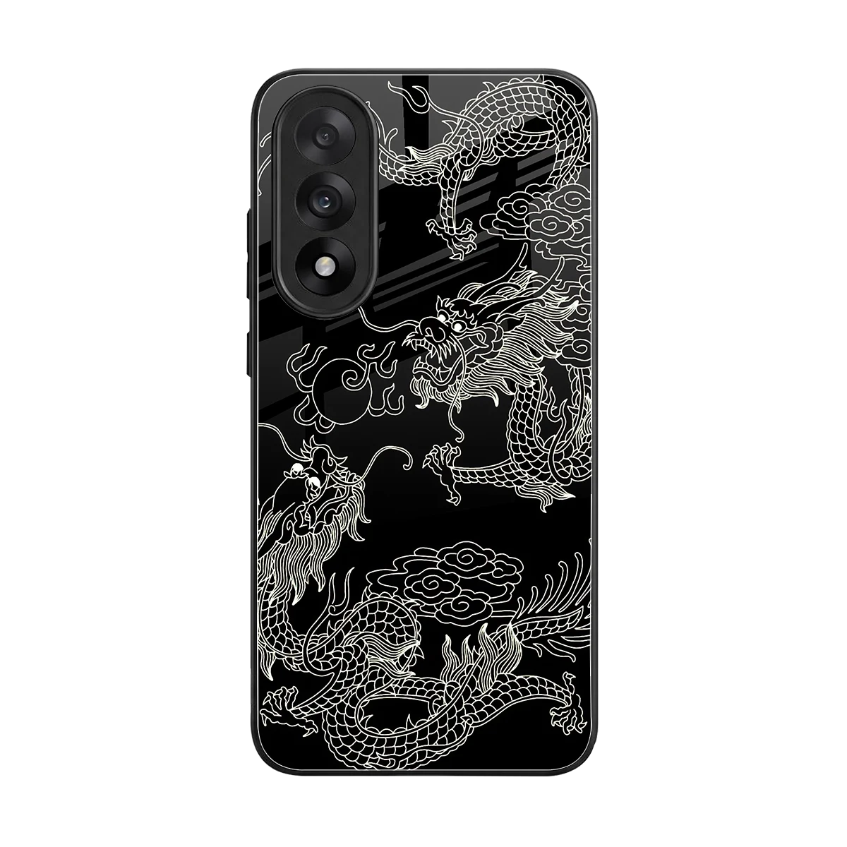 Dragons Black back phone cover | glass case for oneplus nord 5