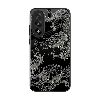 Dragons Black back phone cover | glass case for oneplus nord 5