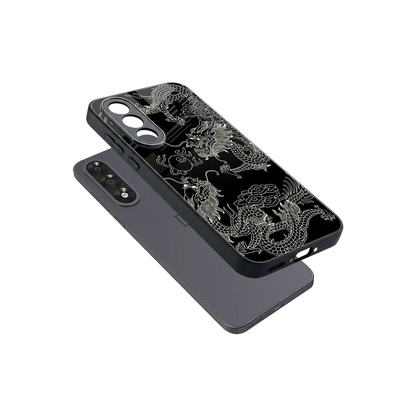 Dragons Black sleek oneplus nord 5 cover with tempered glass back and TPU edges