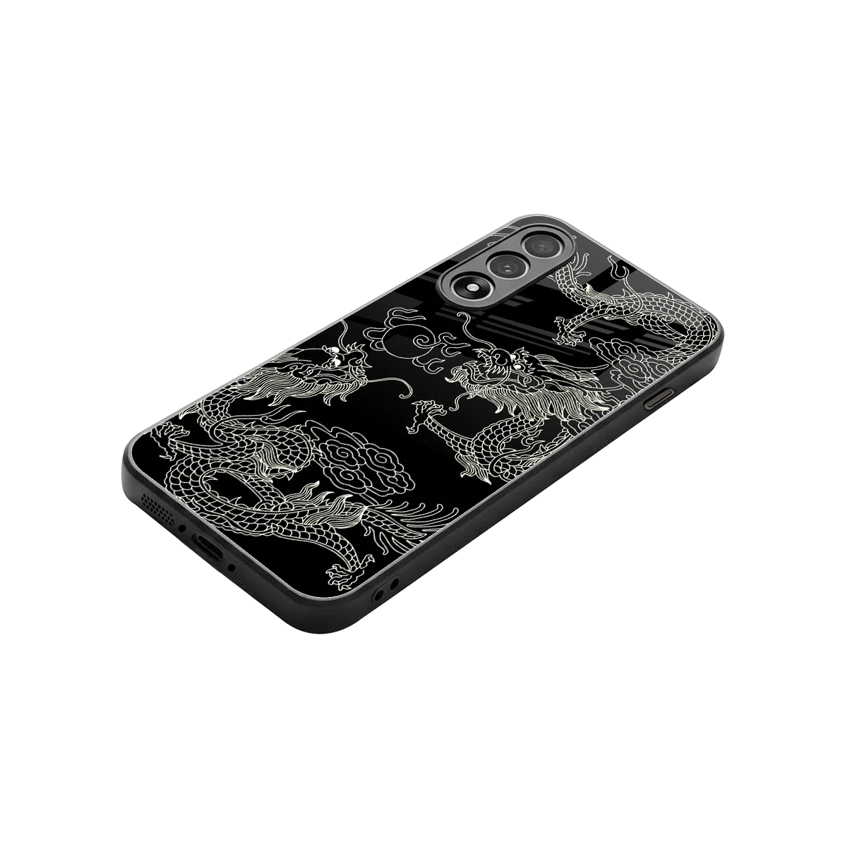 Dragons Black stylish phone case for oneplus nord 5 | glossy glass and slim fit
