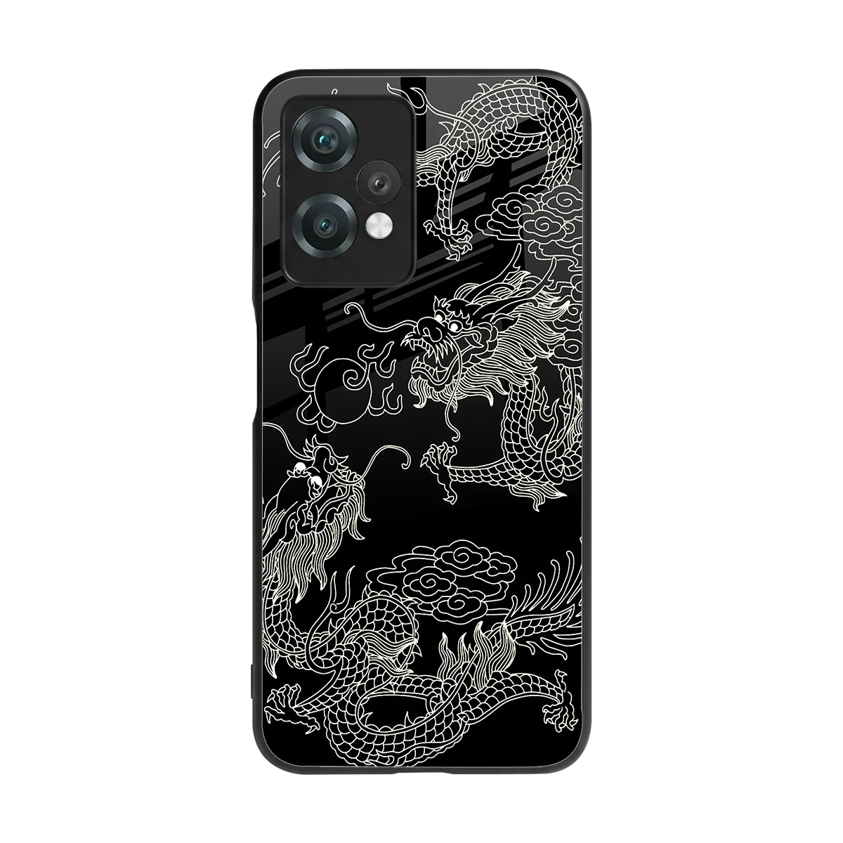 Dragons Black back phone cover | glass case for oneplus nord ce 2 lite