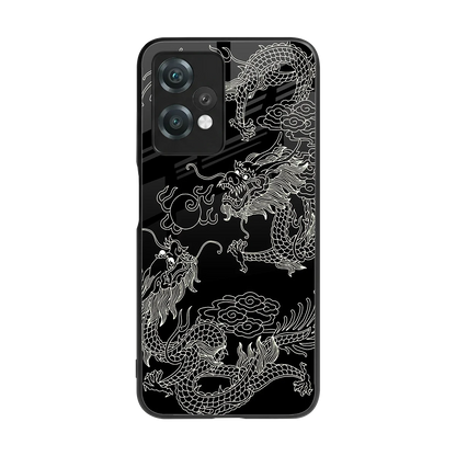 Dragons Black back phone cover | glass case for oneplus nord ce 2 lite