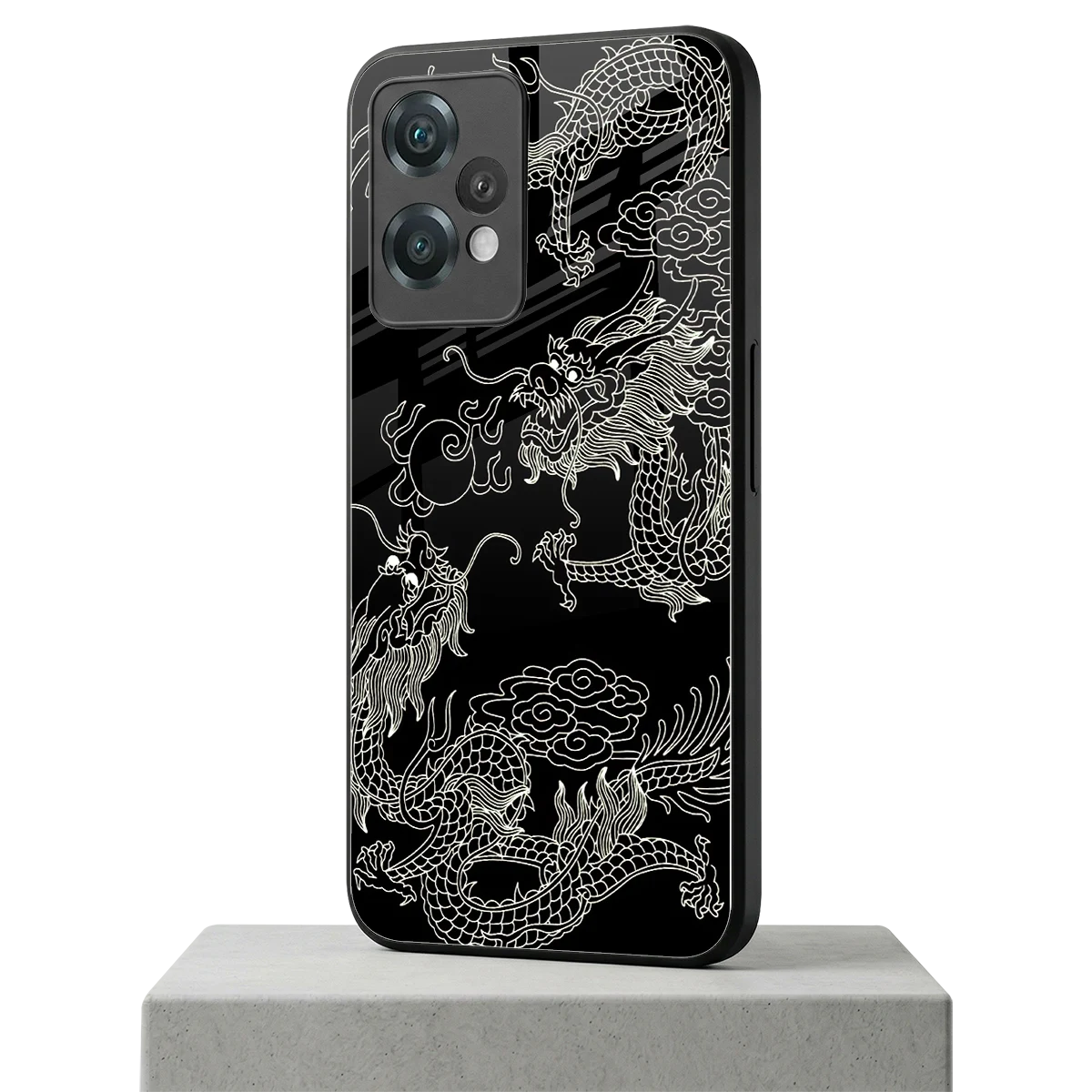 Dragons Black oneplus nord ce 2 lite mobile cover | shockproof glass phone case