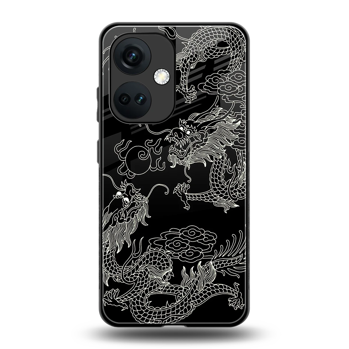 Dragons Black back phone cover | glass case for oneplus nord ce 3