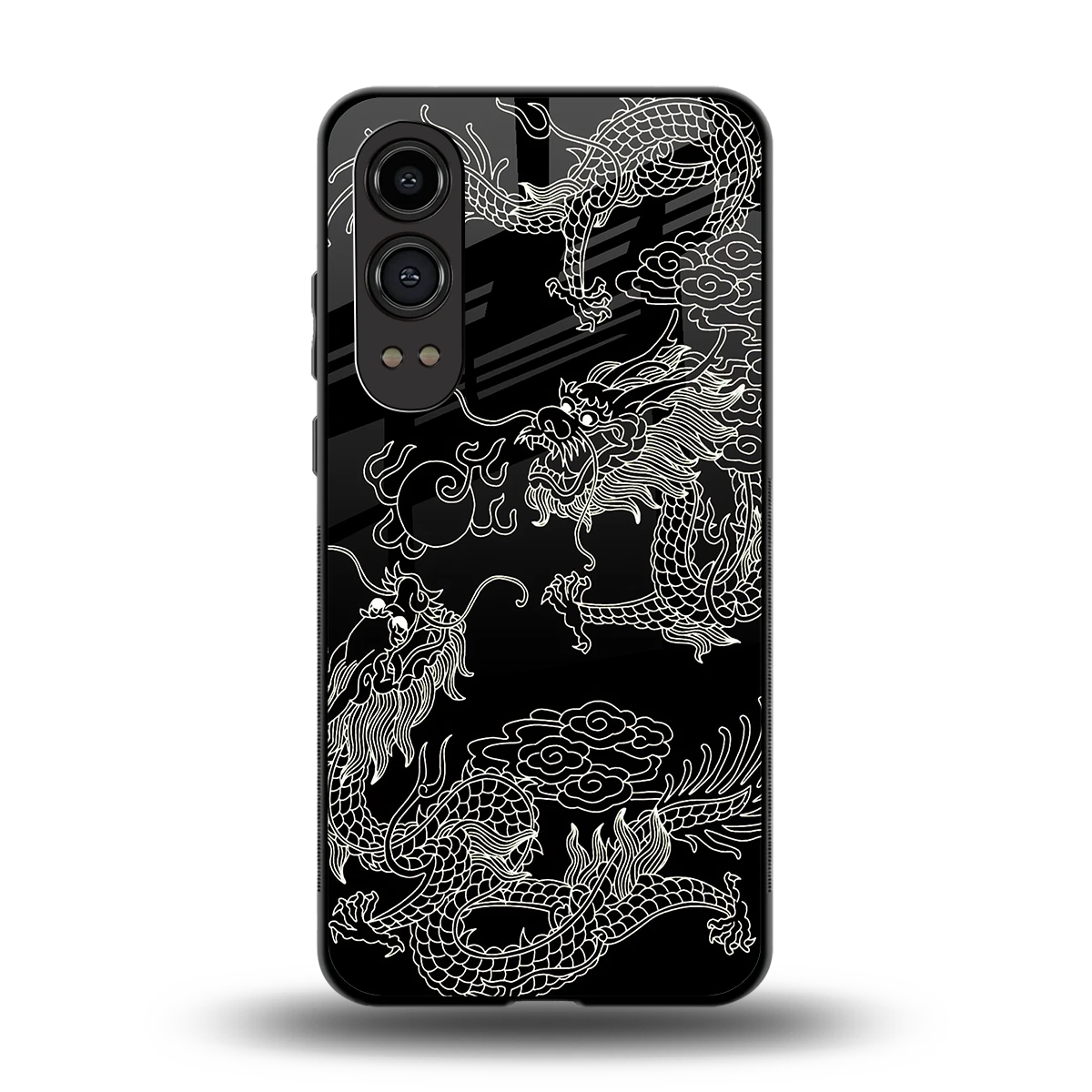 Dragons Black back phone cover | glass case for oneplus nord ce 4 lite