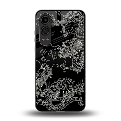 Dragons Black back phone cover | glass case for oneplus nord ce 4 lite