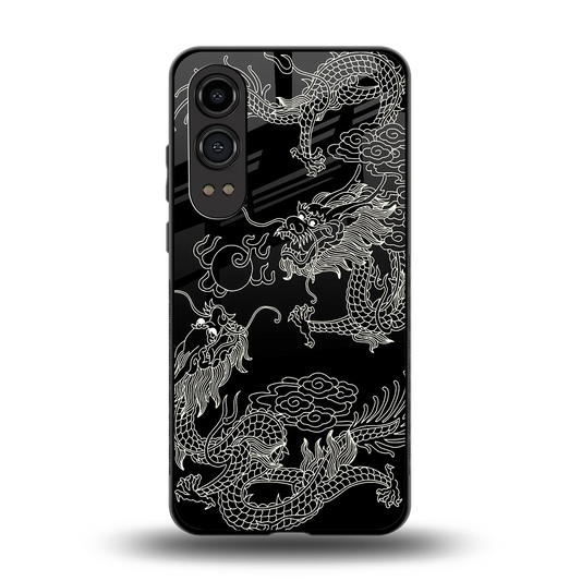 Dragons Black back phone cover | glass case for oneplus nord ce 4 lite