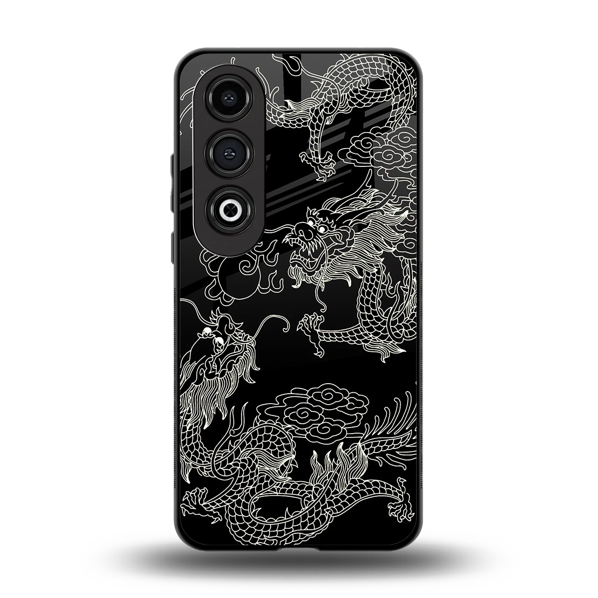 Dragons Black back phone cover | glass case for oneplus nord ce 4