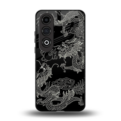 Dragons Black back phone cover | glass case for oneplus nord ce 4