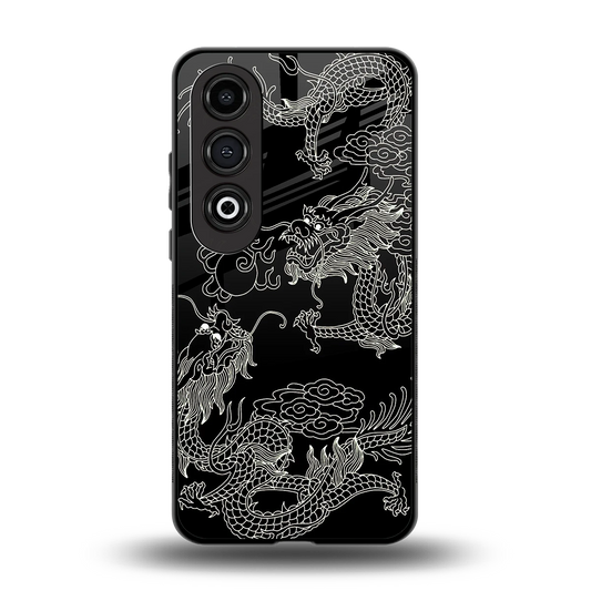 Dragons Black back phone cover | glass case for oneplus nord ce 4