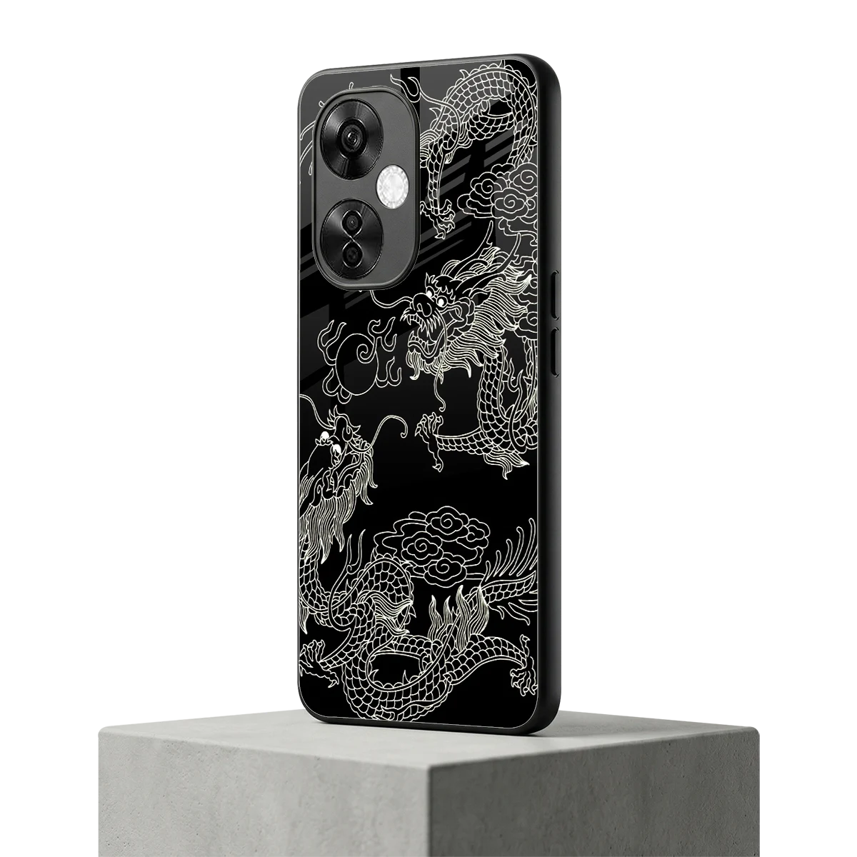 Dragons Black oneplus nord ce 3 lite mobile cover | shockproof glass phone case