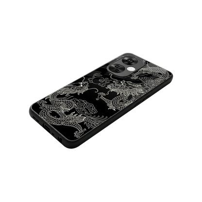 Dragons Black stylish phone case for oneplus nord ce 3 lite | glossy glass and slim fit
