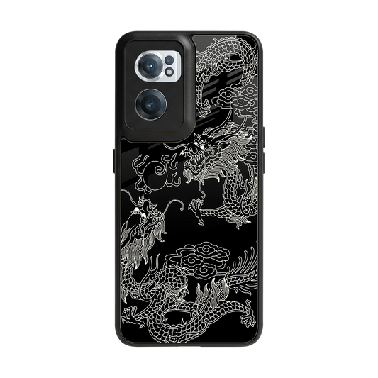 Dragons Black back phone cover | glass case for oneplus nord ce 2