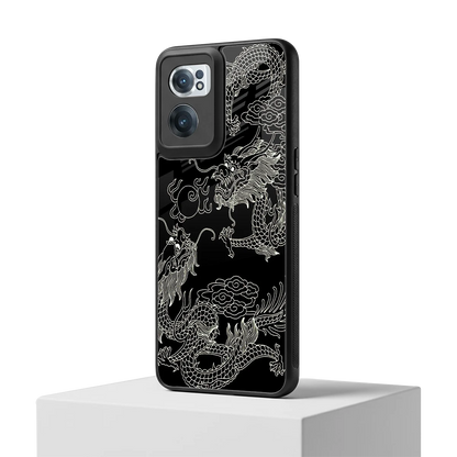 Dragons Black oneplus nord ce 2 mobile cover | shockproof glass phone case