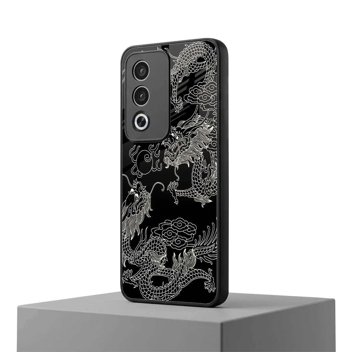 Dragons Black oppo a3 pro mobile cover | shockproof glass phone case
