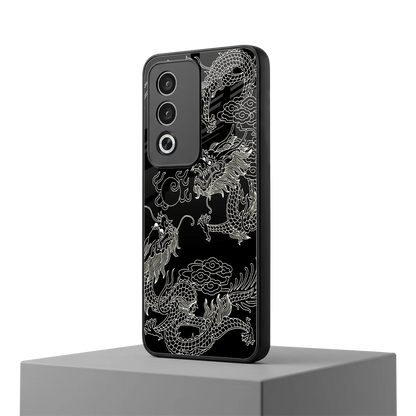 Dragons Black oppo a3 pro mobile cover | shockproof glass phone case