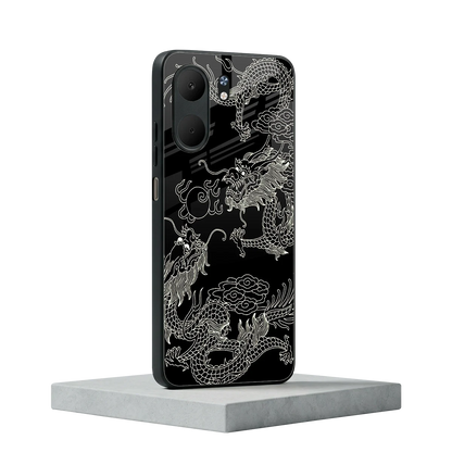 Dragons Black oppo a5x 5g mobile cover | shockproof glass phone case