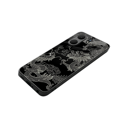Dragons Black stylish phone case for oppo a5x 5g | glossy glass and slim fit