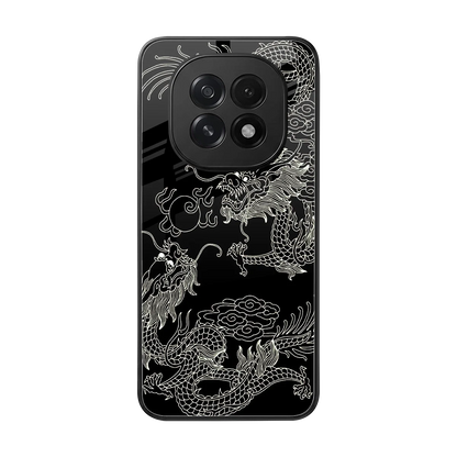 Dragons Black back phone cover | glass case for oppo f29 5g