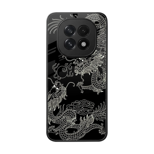 Dragons Black back phone cover | glass case for oppo f29 5g