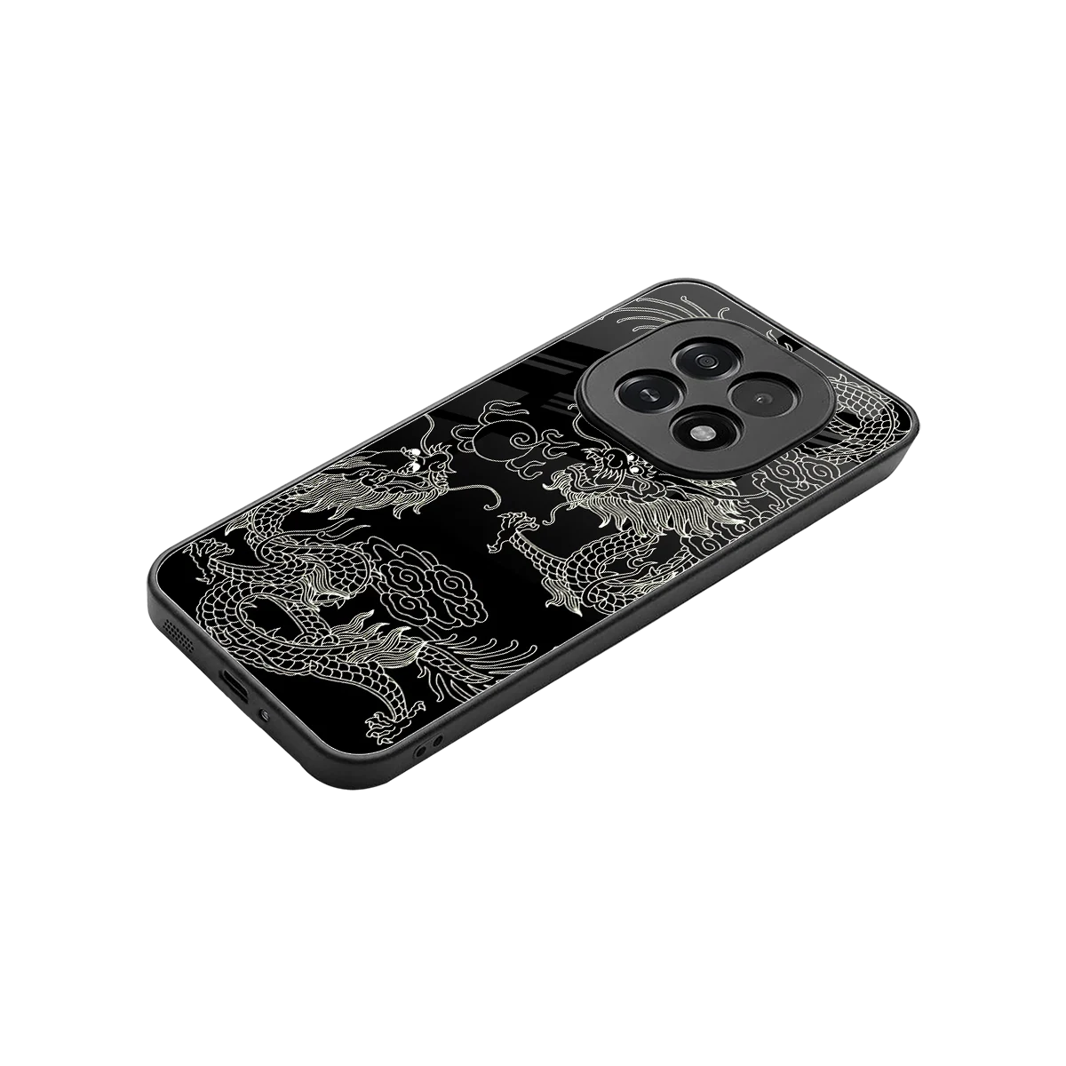 Dragons Black stylish phone case for oppo f29 5g | glossy glass and slim fit