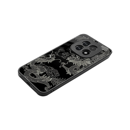 Dragons Black stylish phone case for oppo f29 5g | glossy glass and slim fit