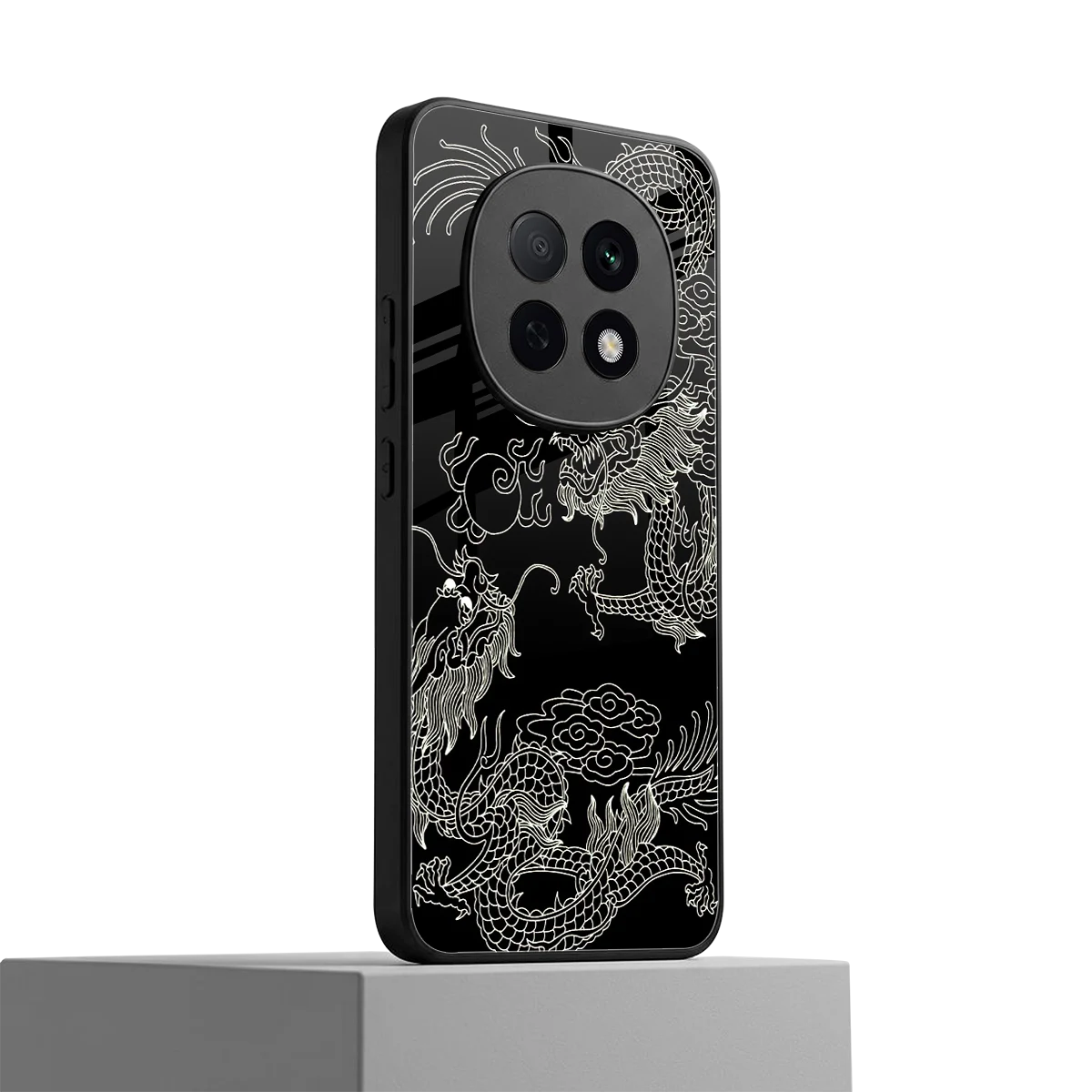 Dragons Black oppo f29 pro 5g mobile cover | shockproof glass phone case