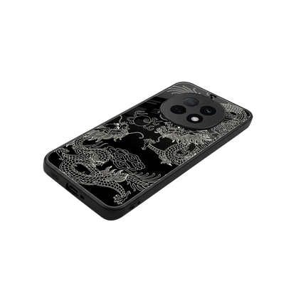 Dragons Black stylish phone case for oppo f29 pro 5g | glossy glass and slim fit