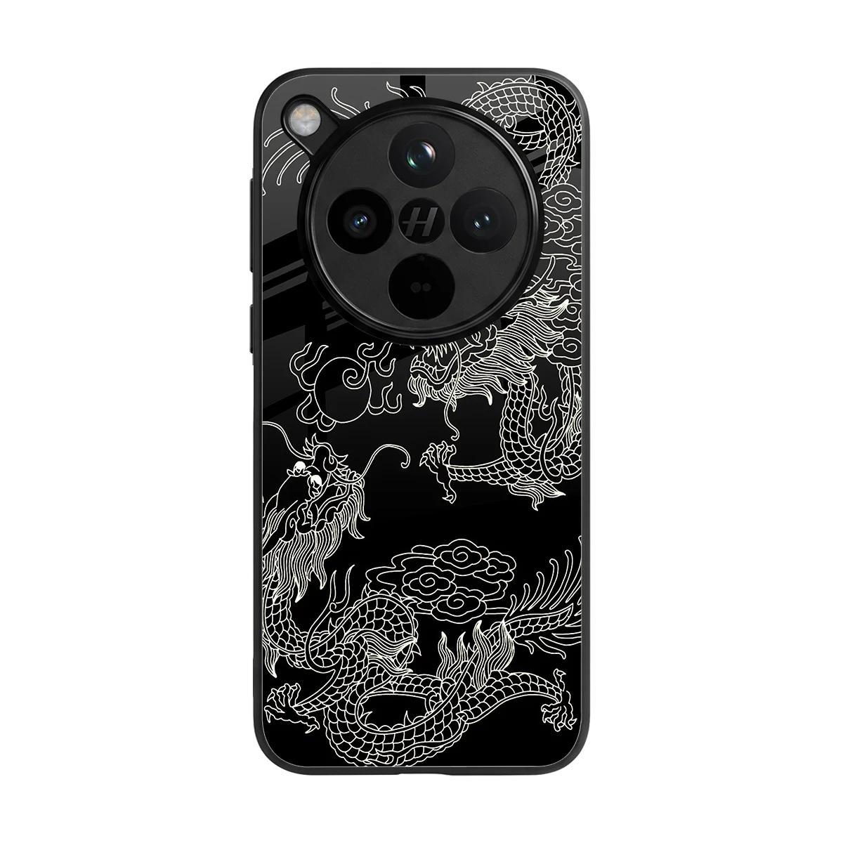 Dragons Black back phone cover | glass case for oppo find x8