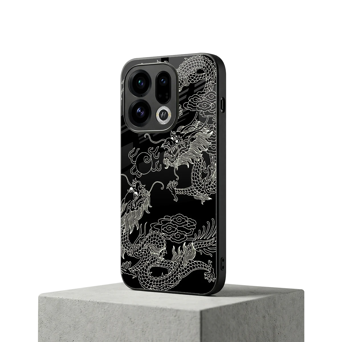 Dragons Black oppo find x9 mobile cover | shockproof glass phone case