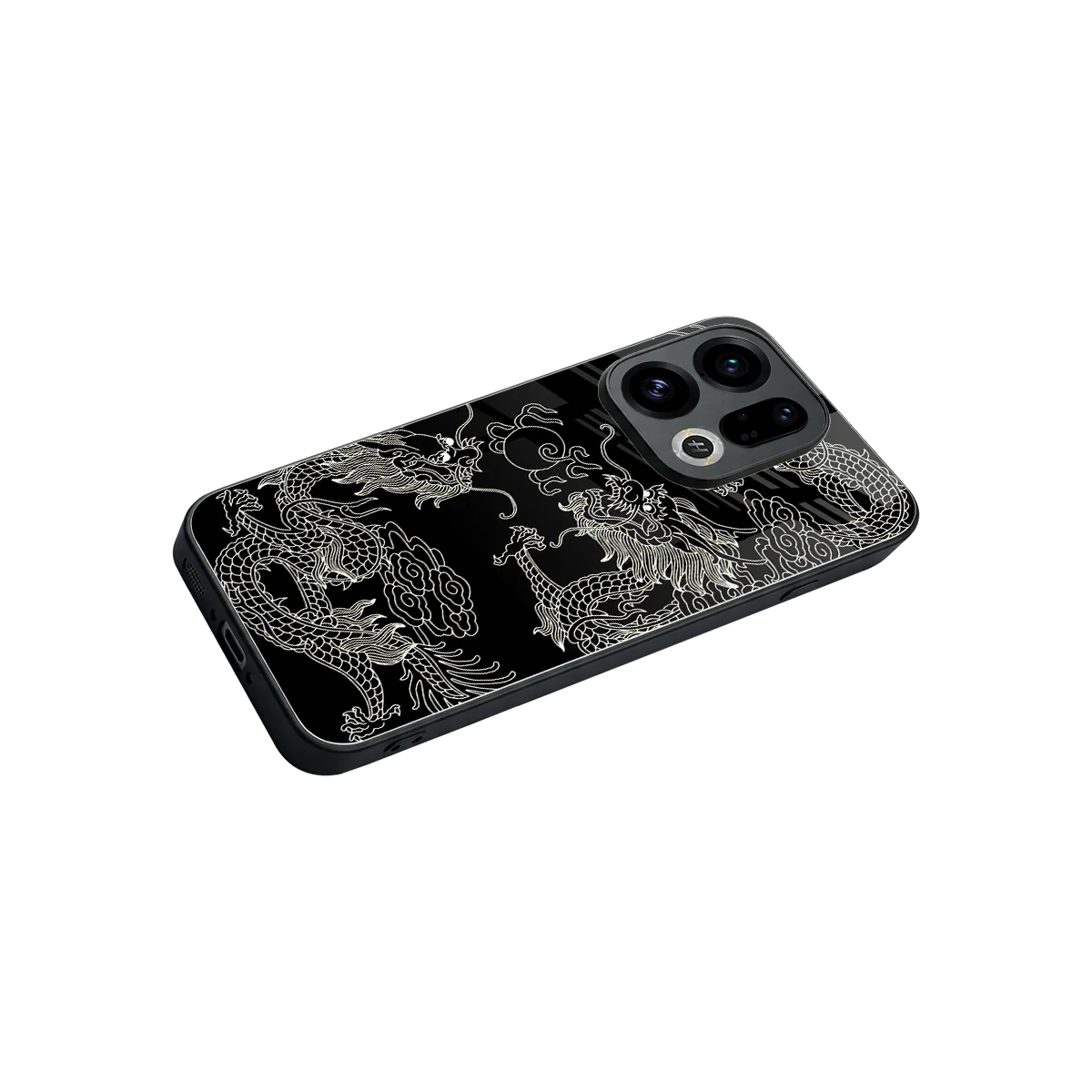 Dragons Black stylish phone case for oppo find x9 | glossy glass and slim fit