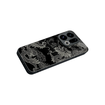Dragons Black stylish phone case for oppo find x9 | glossy glass and slim fit