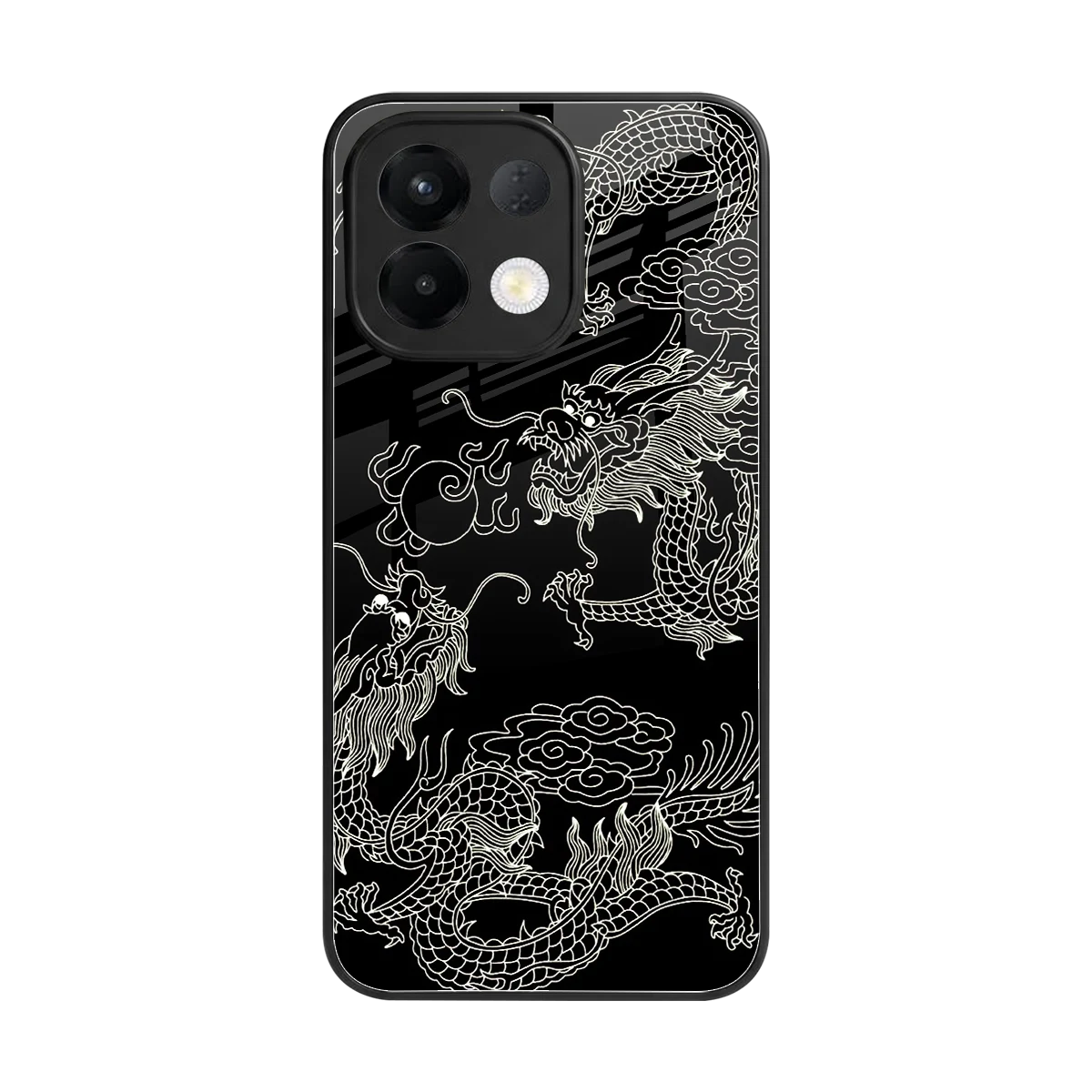 Dragons Black back phone cover | glass case for oppo k13 5g