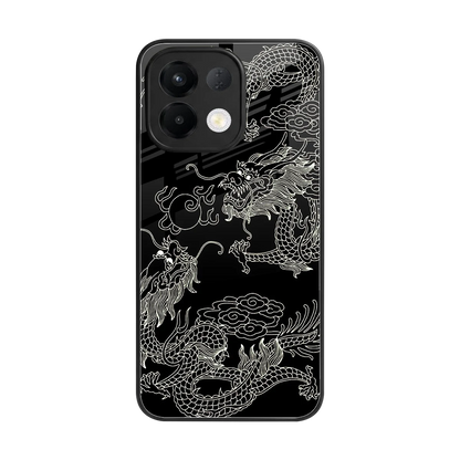 Dragons Black back phone cover | glass case for oppo k13 5g
