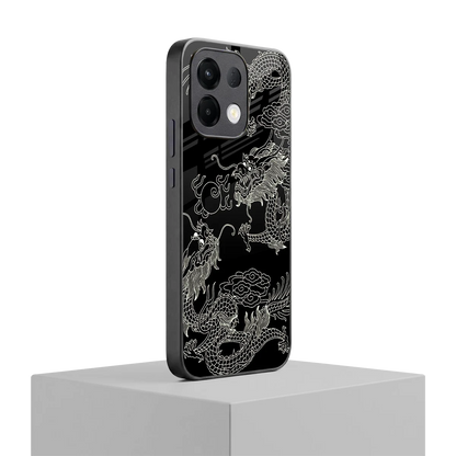 Dragons Black oppo k13 5g mobile cover | shockproof glass phone case