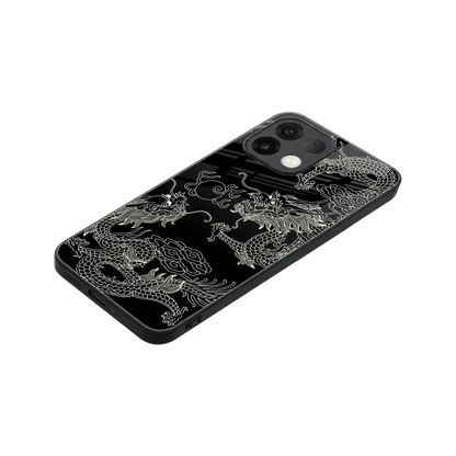 Dragons Black stylish phone case for oppo k13 5g | glossy glass and slim fit