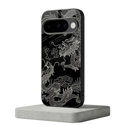 Dragons Black google pixel 10 mobile cover | shockproof glass phone case