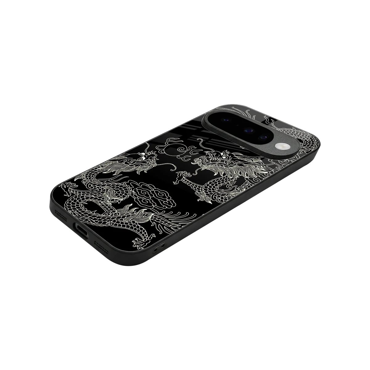 Dragons Black stylish phone case for google pixel 10 | glossy glass and slim fit