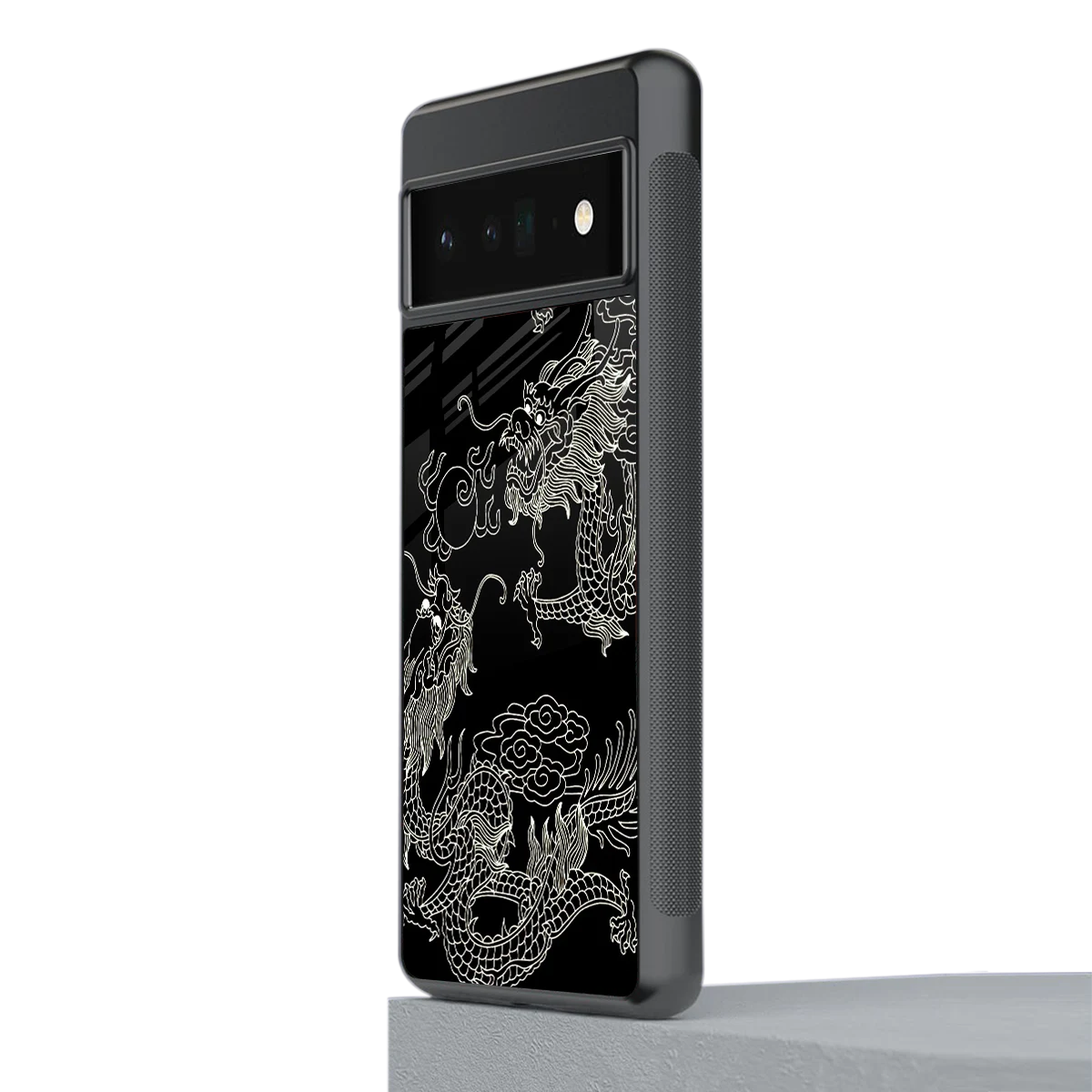 Dragons Black stylish phone case for google pixel 6 pro | glossy glass and slim fit