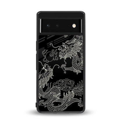 Dragons Black back phone cover | glass case for google pixel 6a